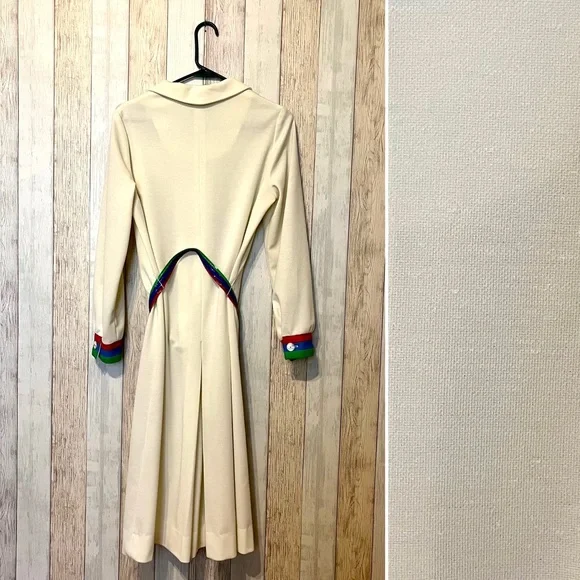 Vintage 1970s Rainbow Belted Dress - Picture 6 of 6